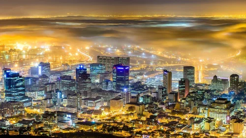 Autumn Mist over Cape Town which is more common in Autumn and Early Winter