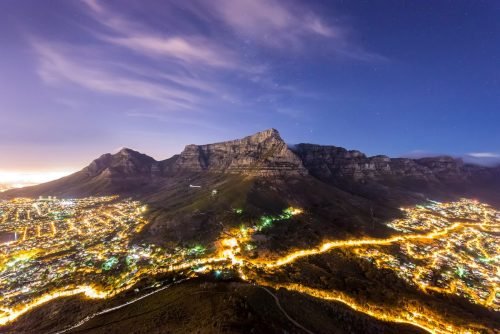Table Mountain Blue Hour from Lions Head